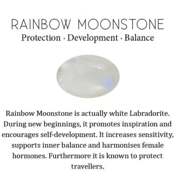 Rainbow Moonstone ✦ Copper Cuff Bracelet ✦ Adjustable Oval Stone Healing NWT - Picture 7 of 13